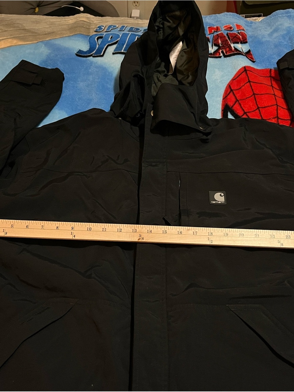 Carhartt Men's Black j162 nylon Hooded Jacket - Picture 6 of 7